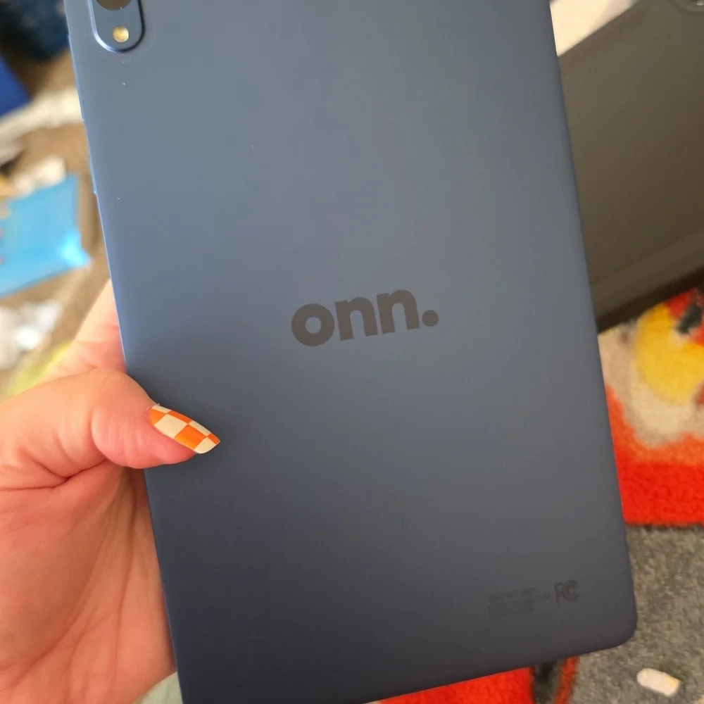 On Running Black Tablet with Blue Logo